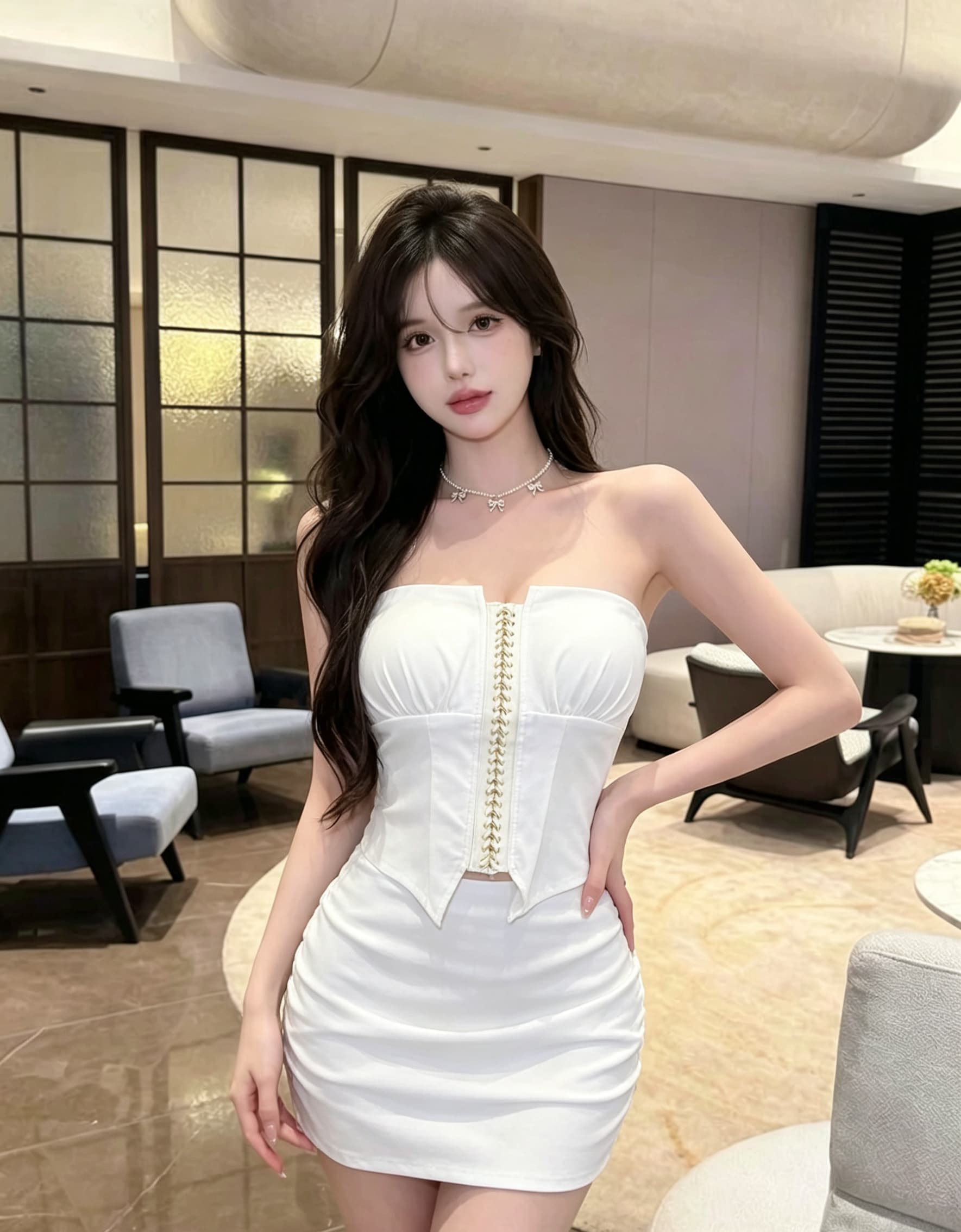 실사 정가 로얄 자매 바람 타이트 튜브탑 조끼 금속 단추 허리 수축 작은 키 순수한 욕망 분위기 센스 짧은 맨위