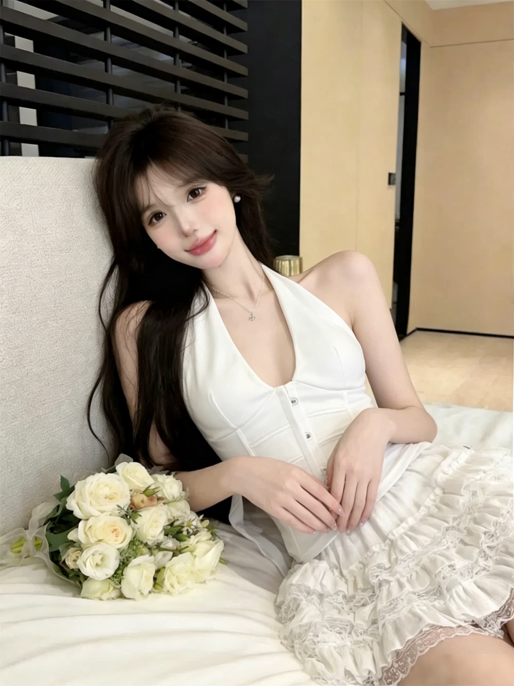 실사 정가 순수한 욕망 행침 목 생선뼈 허리 조끼 깊은 v 허리 수축 슬림해 보이는 쇼트 스타일 백리스 섹시함 튜브탑 맨위 상세 이미지 15