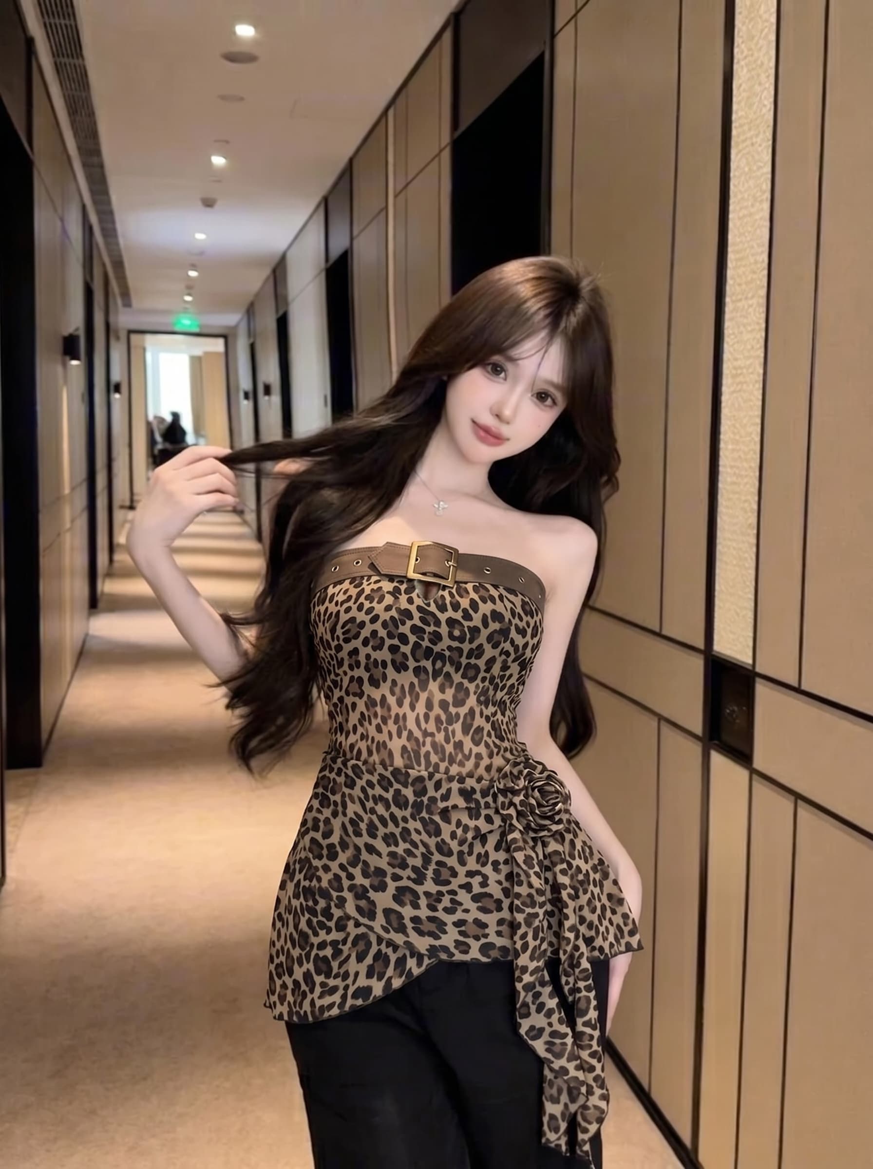 실사 정가 순수한 욕망 핫걸 캐미솔 여름 펌프 Pleat 프릴 허리 수축 슬림해 보이는 디자인 센스 작은 대중 짧은 맨위 상세 이미지 11