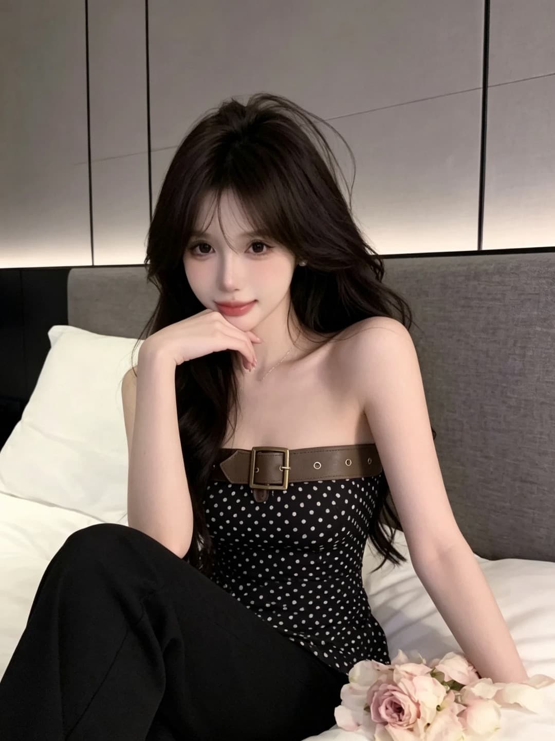 실사 정가 순수한 욕망 핫걸 캐미솔 여름 펌프 Pleat 프릴 허리 수축 슬림해 보이는 디자인 센스 작은 대중 짧은 맨위 상세 이미지 25