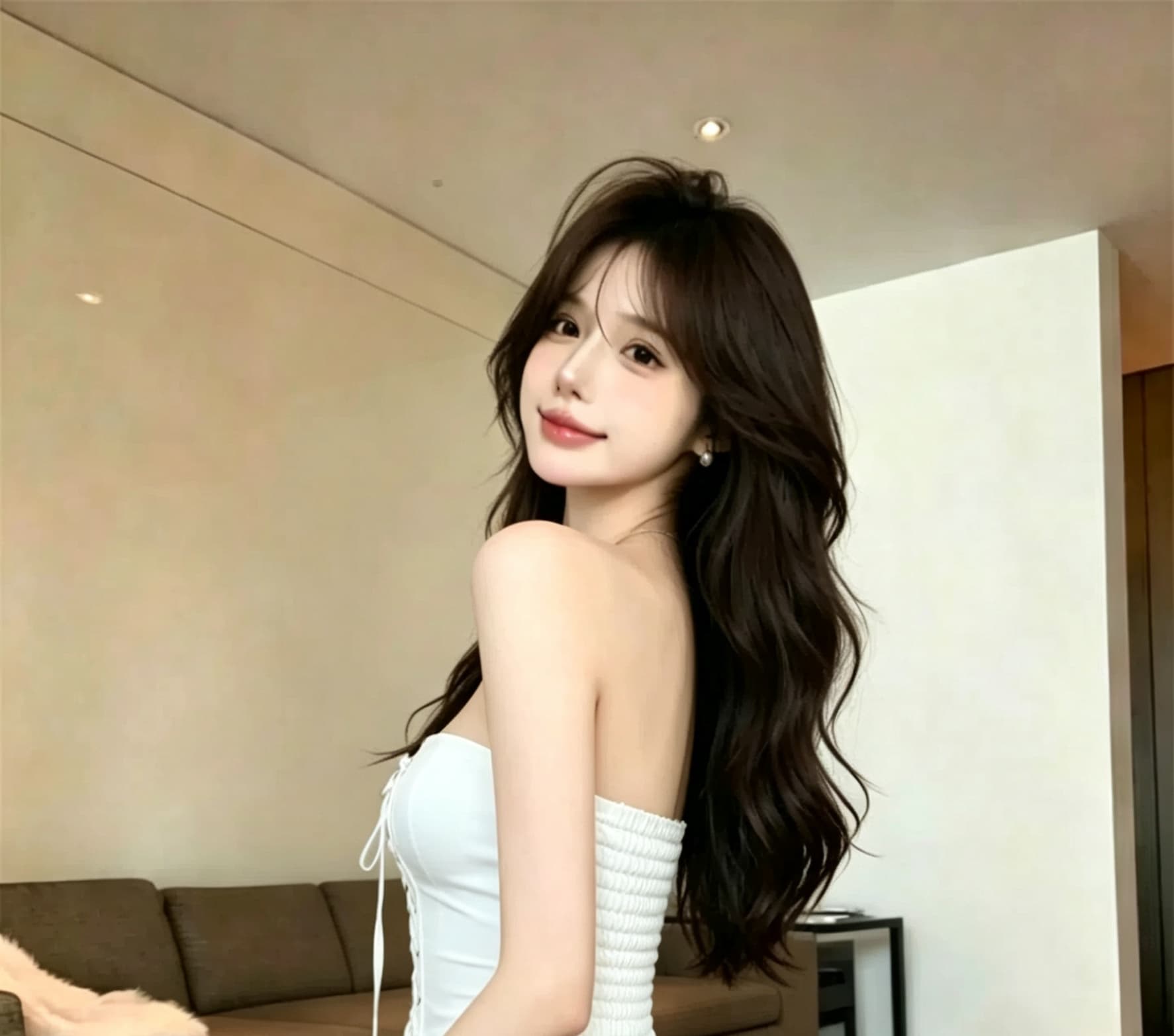 실사 정가 순수한 욕망 바람 튜브탑 몸매 가꾸기 스트랩 허리 수축 슬림해 보이는 쇼트 스타일 핫걸 민소매 맨위 상세 이미지 9