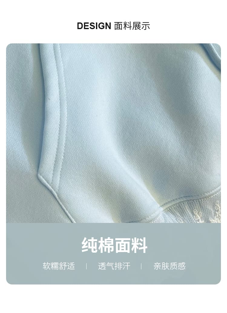 실사 회색 레이스 후드 티 스웨터 여성 2026 가을과 겨울 루즈핏 느긋한 바람 패치워크 가을 어깨 소매 후드 맨위 상세 이미지 5