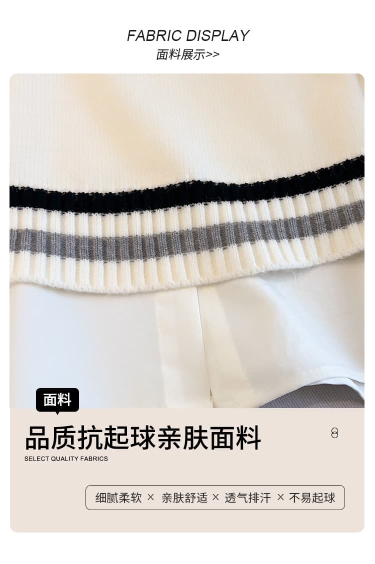 실사 2026 가을 겨울 새로운 착용 가져 가라. 여성 파란색 인사이드 가져 가라. 긴팔 셔츠 모직물 베스트 조끼 맨위 투피스 세트 상세 이미지 6