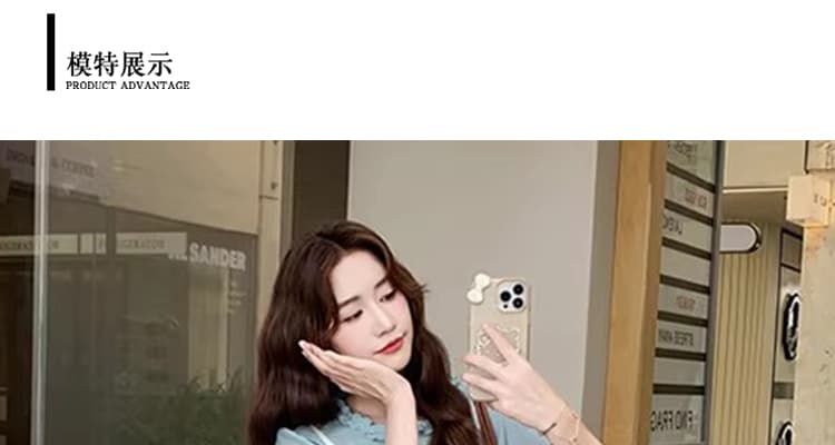 임산부 세트 거품 소매 맨위 도파민 블라우스 슬립 드레스 화이트 루즈핏 와이드 레그 팬츠 임산부 3종 세트 상세 이미지 20