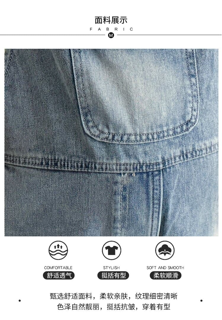 실사 지금 가을 새로운 임산부 무거운 작업 핫픽스 나비 매듭 데님 멜빵 바지 연결 면 티셔츠 임산부 투피스 세트 상세 이미지 7