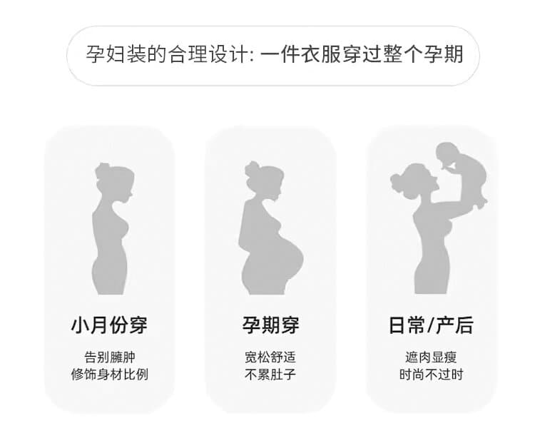 2026 지금 여름 새로운 임산부 미니멀리즘 루즈핏 허리 수축 슬림해 보이는 라운드 넥 롱 코트 드레스 경기 숄 세트 상세 이미지 7