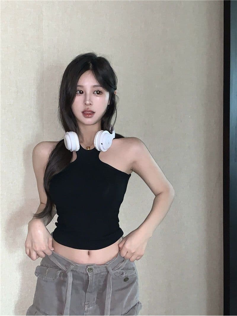 모달 원단 260 그램 불규칙 슬립 여름 비스듬한 어깨 상세 이미지 3