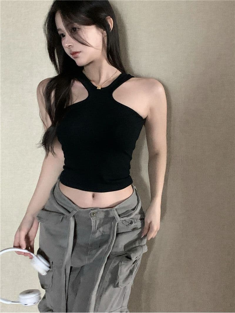 모달 원단 260 그램 불규칙 슬립 여름 비스듬한 어깨 상세 이미지 4