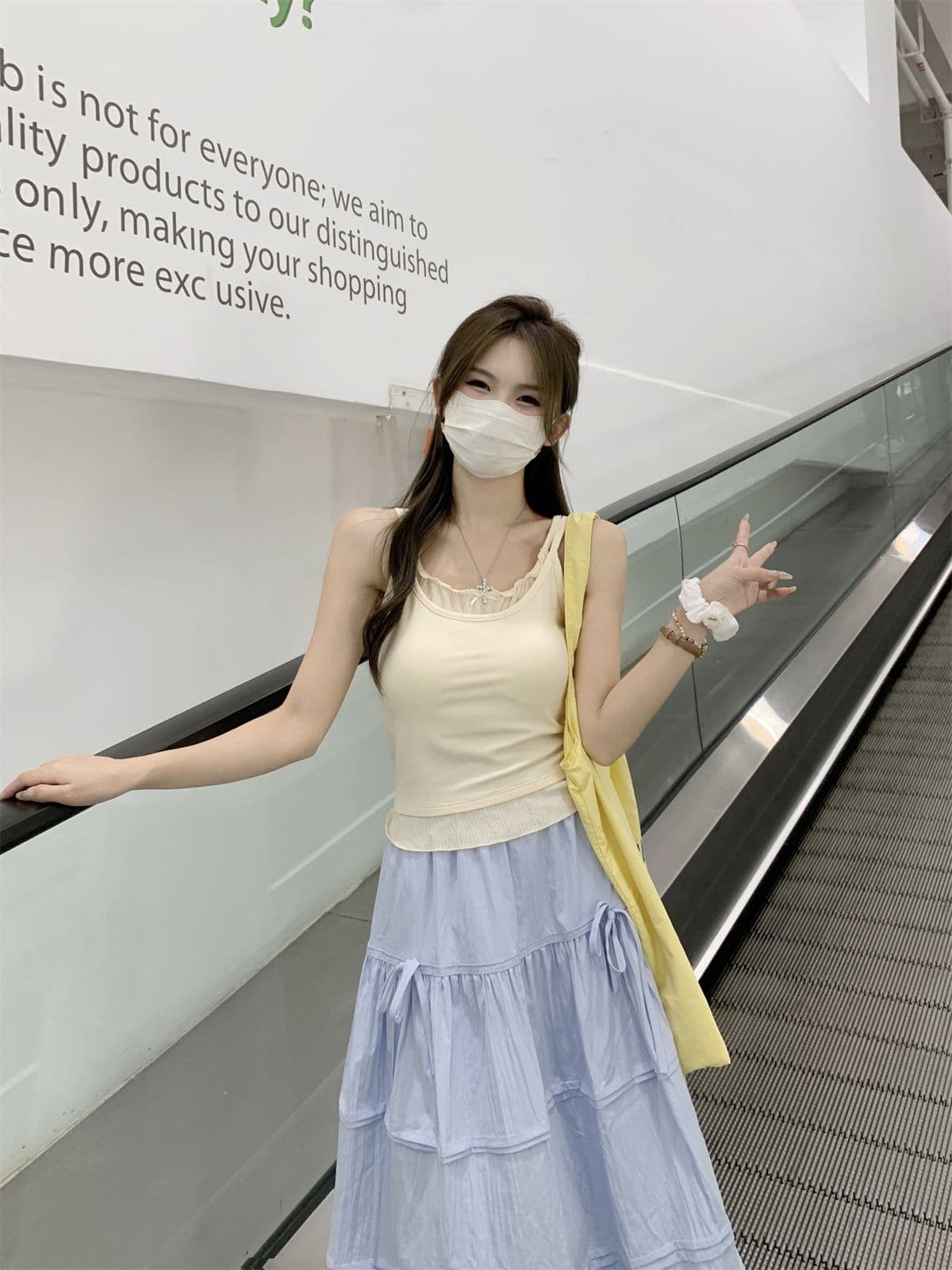 모달 원단 260 그램 페이크 레이어드 캐미솔 맨위 상세 이미지 5