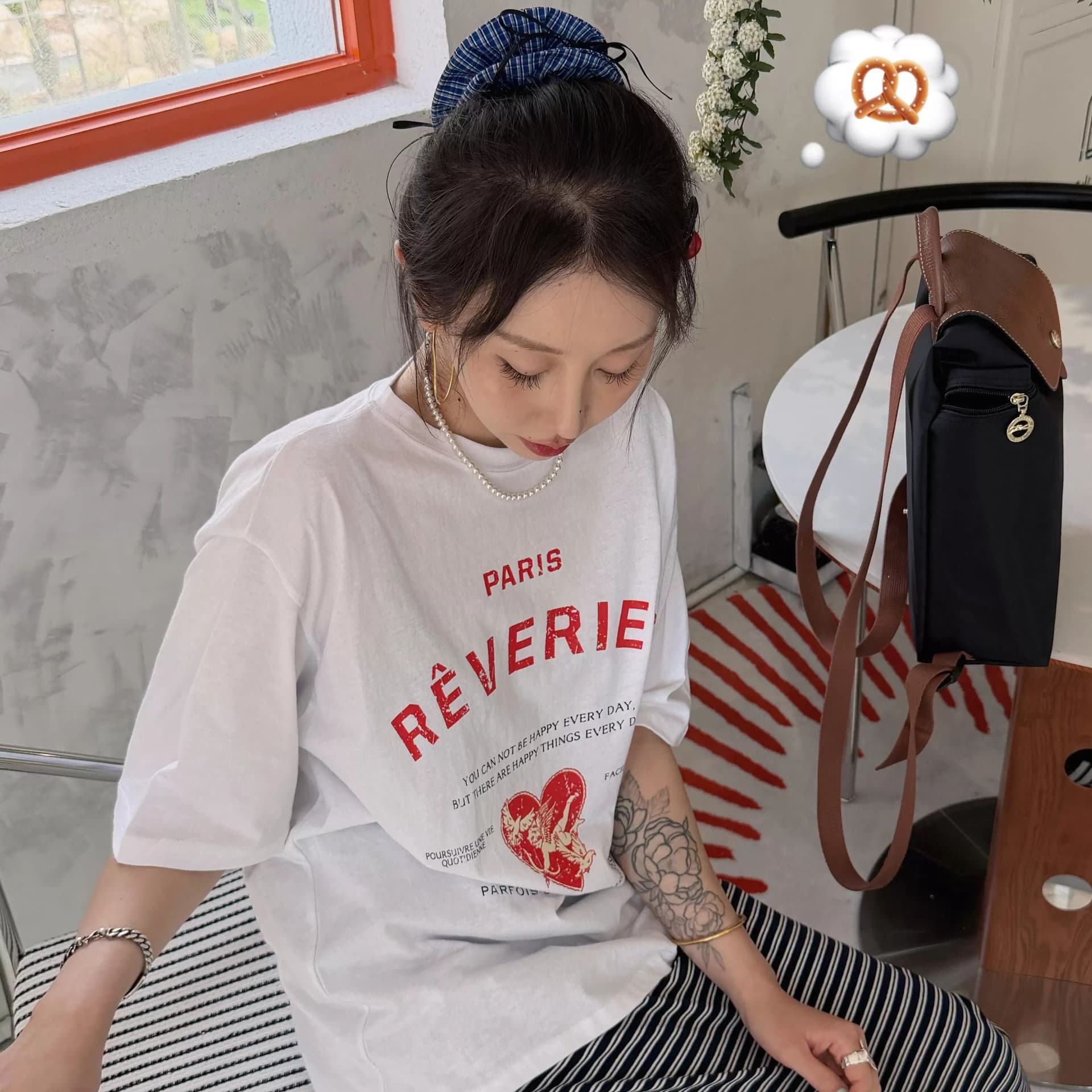 있음 선적 여름 드레스 반팔 티셔츠 여성 한국 스타일 빅 사이즈 루즈핏 이미지 5