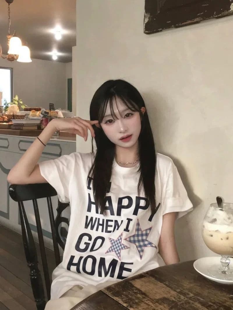 있음 선적 여름 드레스 반팔 티셔츠 여성 한국 스타일 빅 사이즈 루즈핏 상세 이미지 2