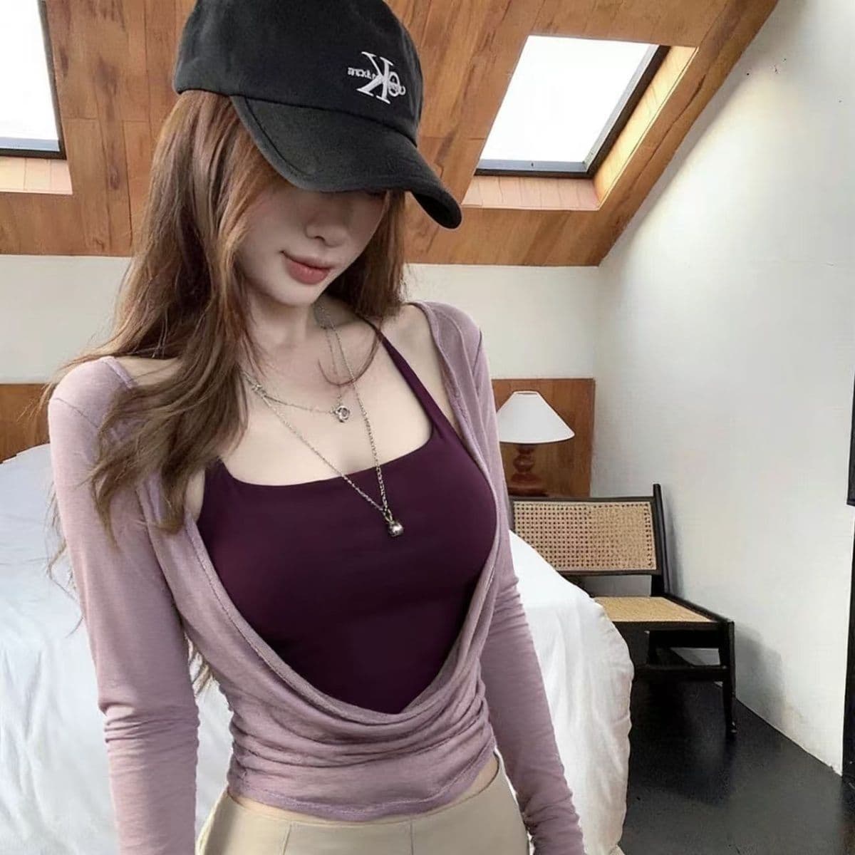 블라우스 섹시함 핫걸 맨위 상세 이미지 11