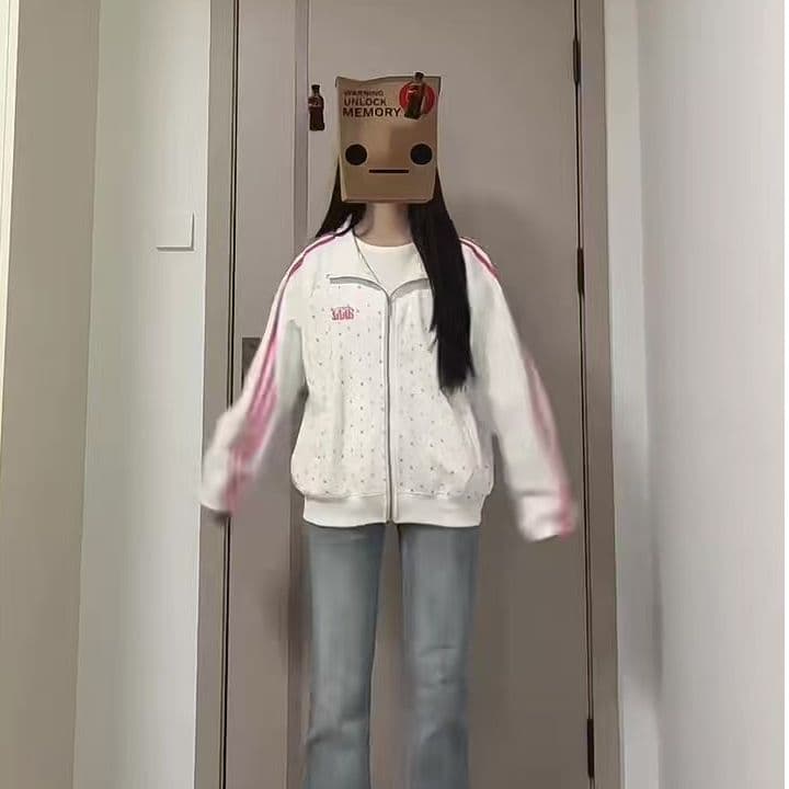 얇은 스타일 털이 있는 클립 칼라 것 타이로드 자수 순수한 Mianhua 면 복합 지퍼 후드티 여성 이미지 3