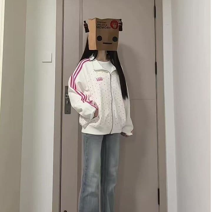얇은 스타일 털이 있는 클립 칼라 것 타이로드 자수 순수한 Mianhua 면 복합 지퍼 후드티 여성 상세 이미지 9