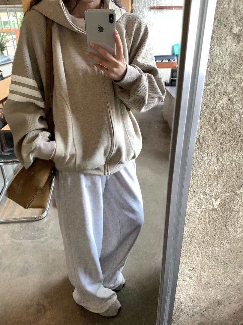 실사 한 부서 느긋한 느슨함 센스 후드 티 스웨터 여성 가을 작은 대중 루즈핏 카디건 코트 맨위 상세 이미지 6