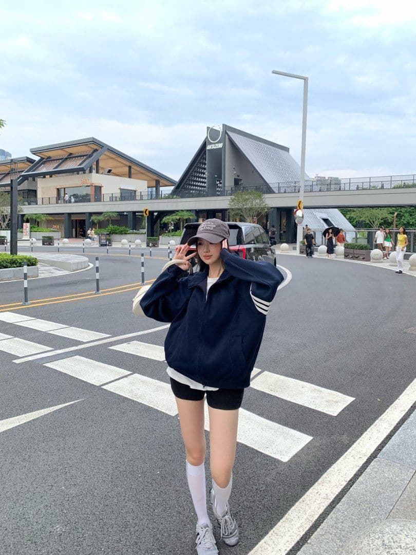실사 한 부서 느긋한 느슨함 센스 후드 티 스웨터 여성 가을 작은 대중 루즈핏 카디건 코트 맨위 상세 이미지 25