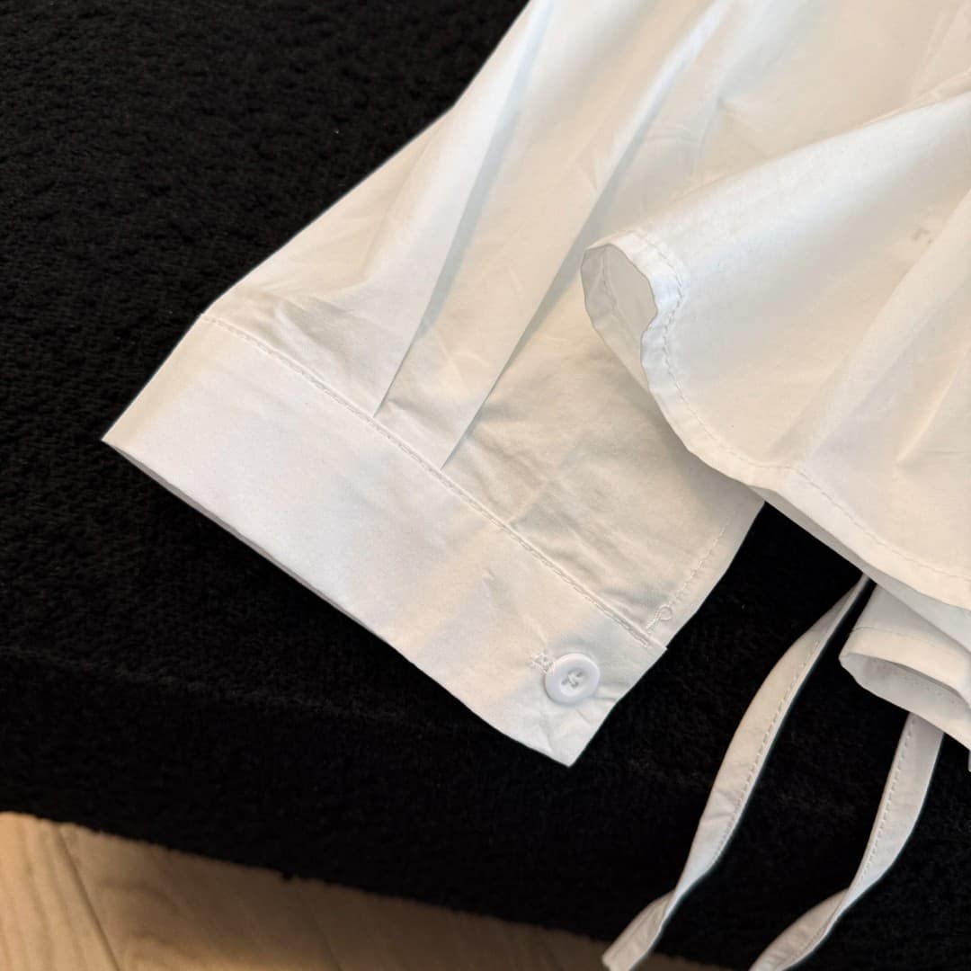 실사 허리 수축 디자인 센스 화이트 여성 셔츠 봄 가을 새로운 긴팔 슬림해 보이는 품격 출퇴근 다용도 품격 맨위 상세 이미지 15
