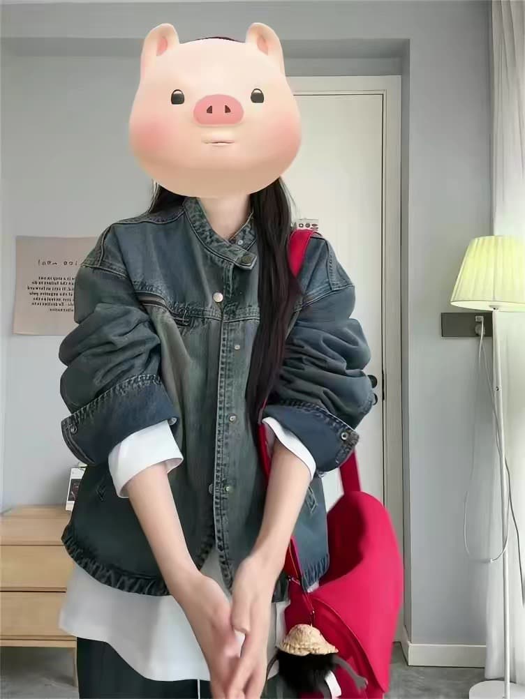 고대 복장 vintage 데님 얇은 코트 봄 드레스 여자 2026 년 새로운 루즈핏 캐주얼 다용도 재킷 오픈 가디건 이미지 2