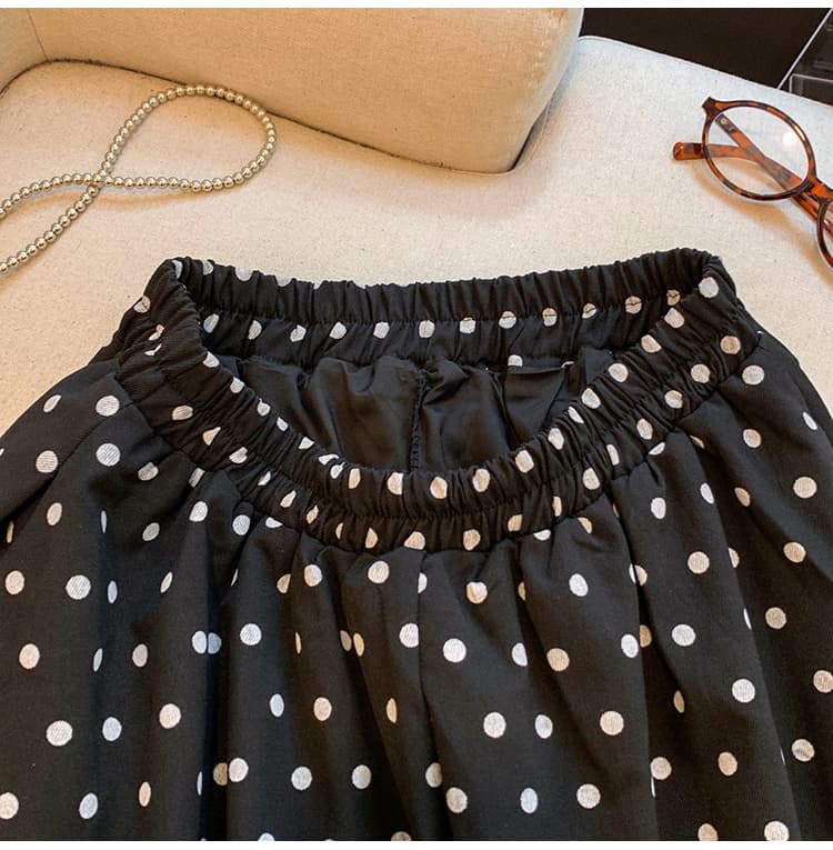 실사 구름 꽃밭 바지 가을 도트 무늬 하이웨이스트 슬림해 보이는 호박 퍼프 바지 한 마디 캐주얼 버블 랜턴 반바지 상세 이미지 31