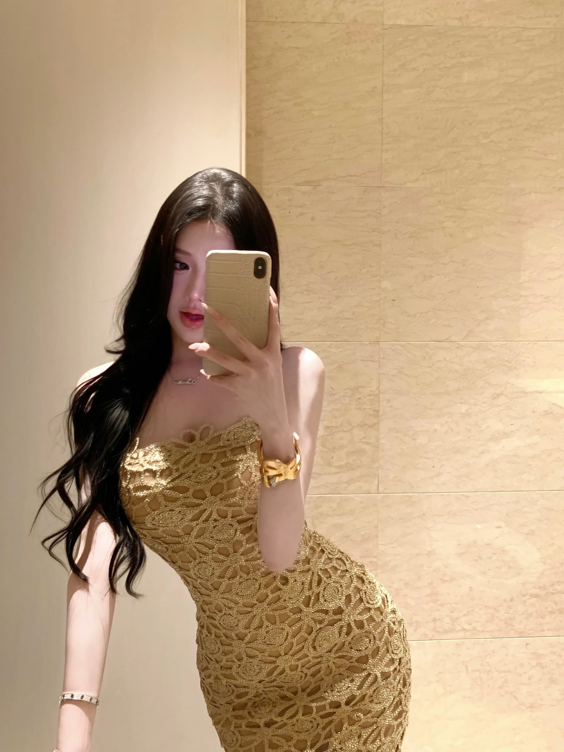 정가 실사 프랑스식 높음 세트 작은 대중 패션 품격 슬림해 보이는 Chic 드레스 홀로우 아웃 슬립 드레스 타이트 스커트 롱 스커트