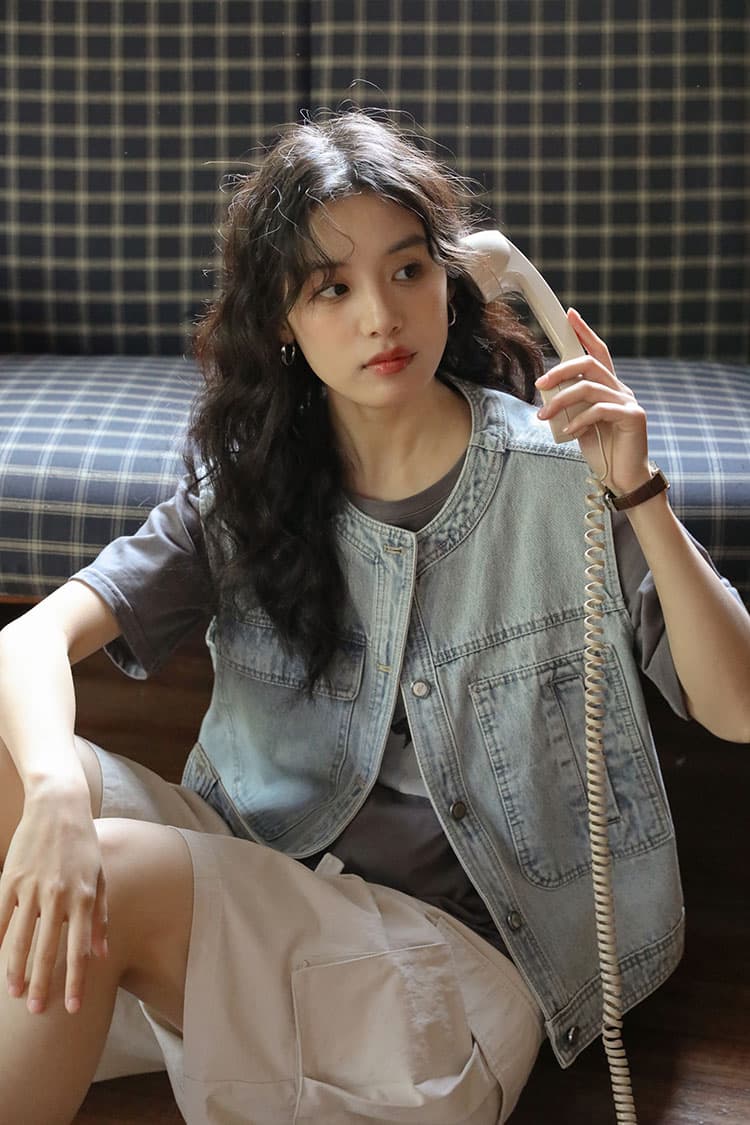 둘째 머리카락 실사 여름 새로운 문예 강아지 만화 프린트 캐주얼 라운드 넥 티셔츠 맨위 여성 상세 이미지 28