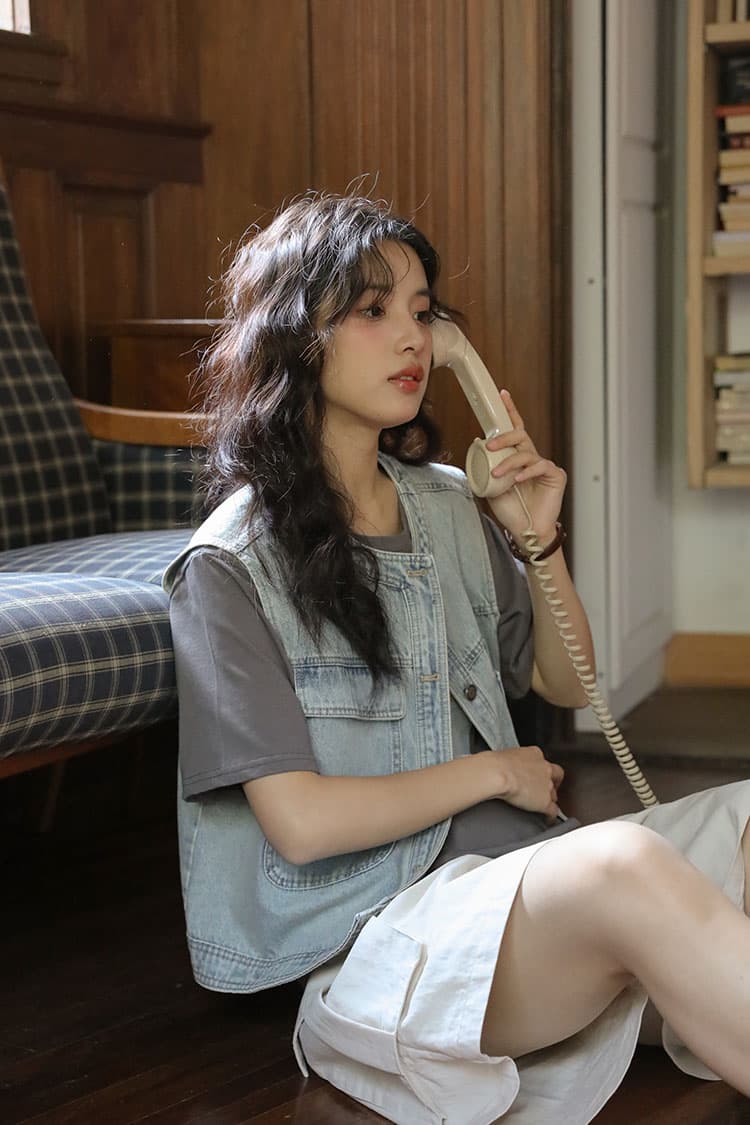둘째 머리카락 실사 여름 새로운 문예 강아지 만화 프린트 캐주얼 라운드 넥 티셔츠 맨위 여성 상세 이미지 29