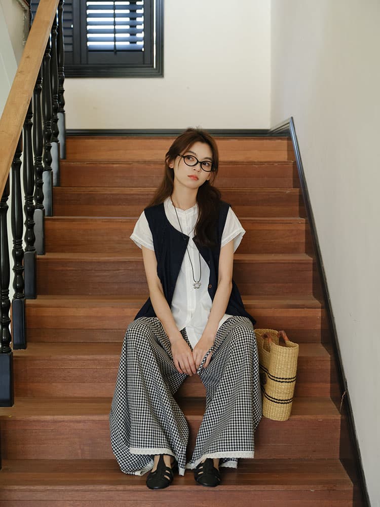 실사 여름 새로운 문예 얇은 데님 스택 착용 베스트 맨위 여성 상세 이미지 19
