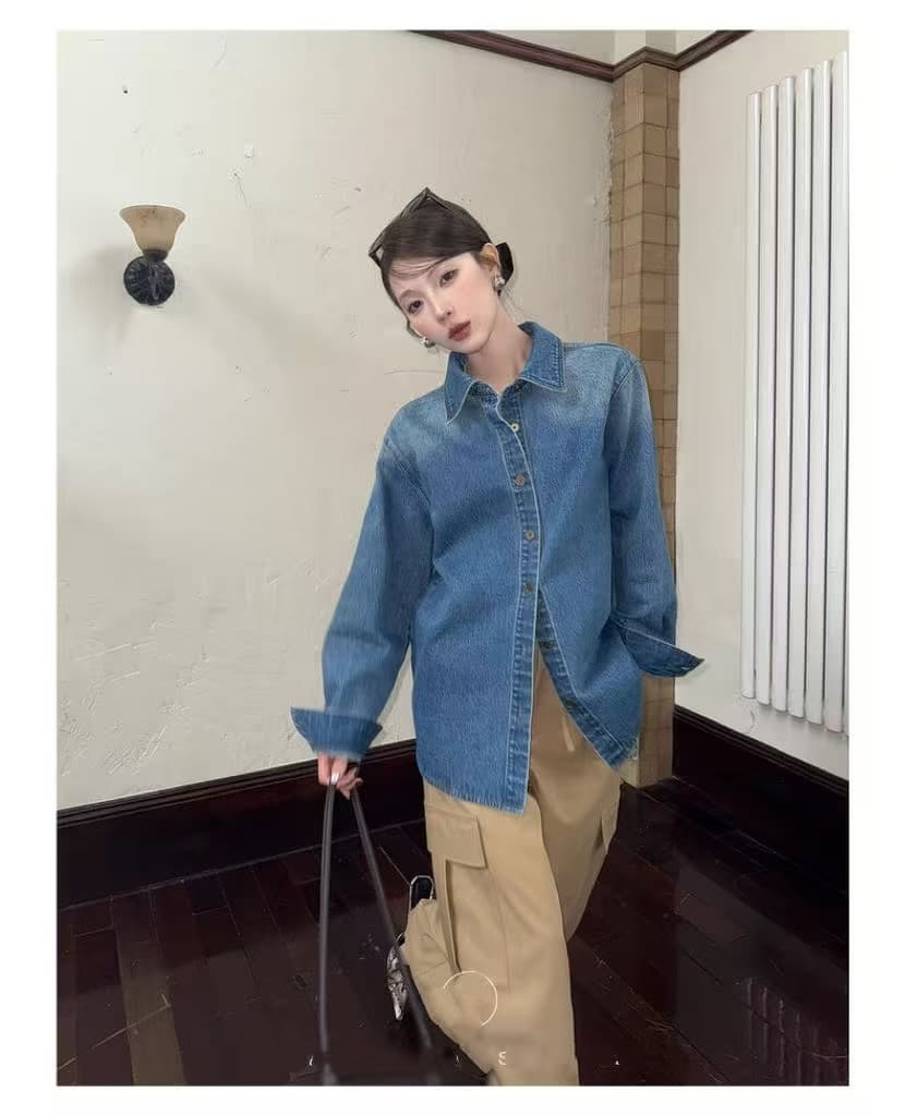 2026 새로운 데님 셔츠 이미지 2