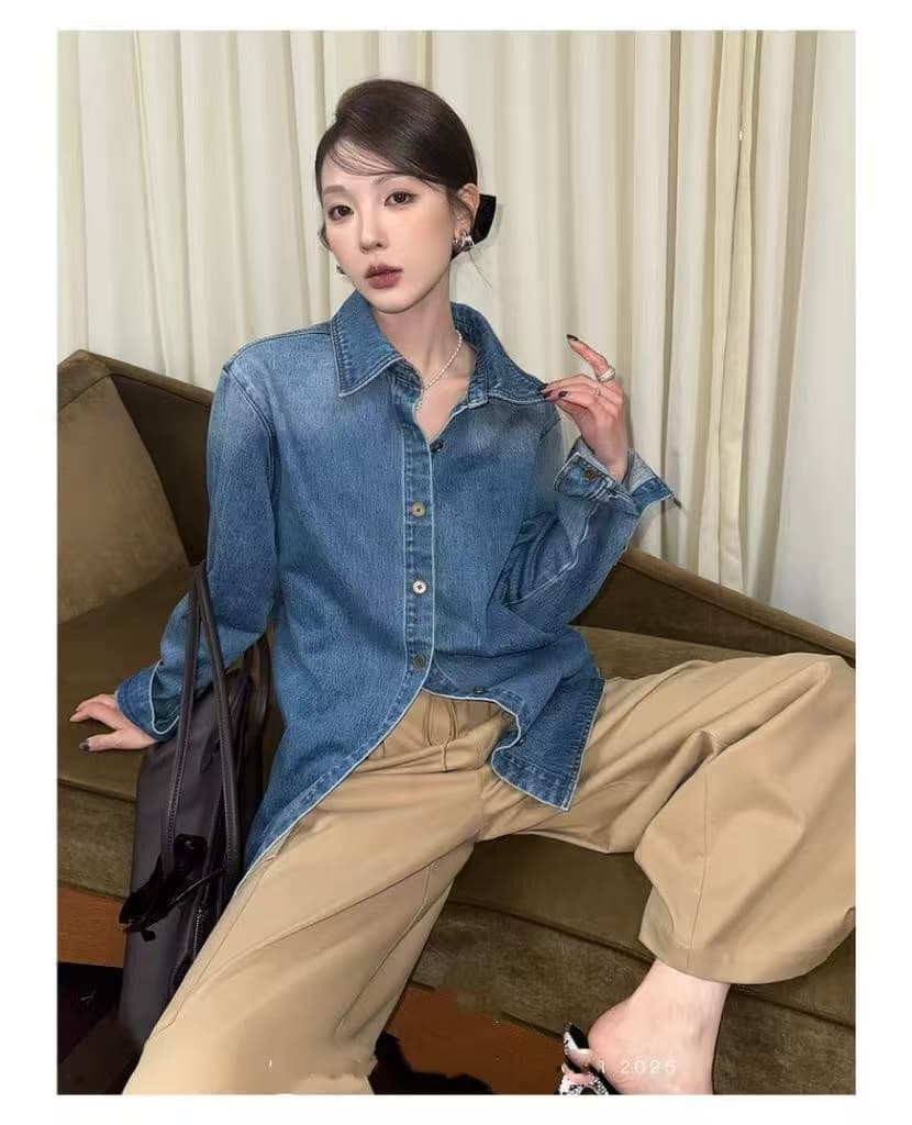 2026 새로운 데님 셔츠 상세 이미지 1