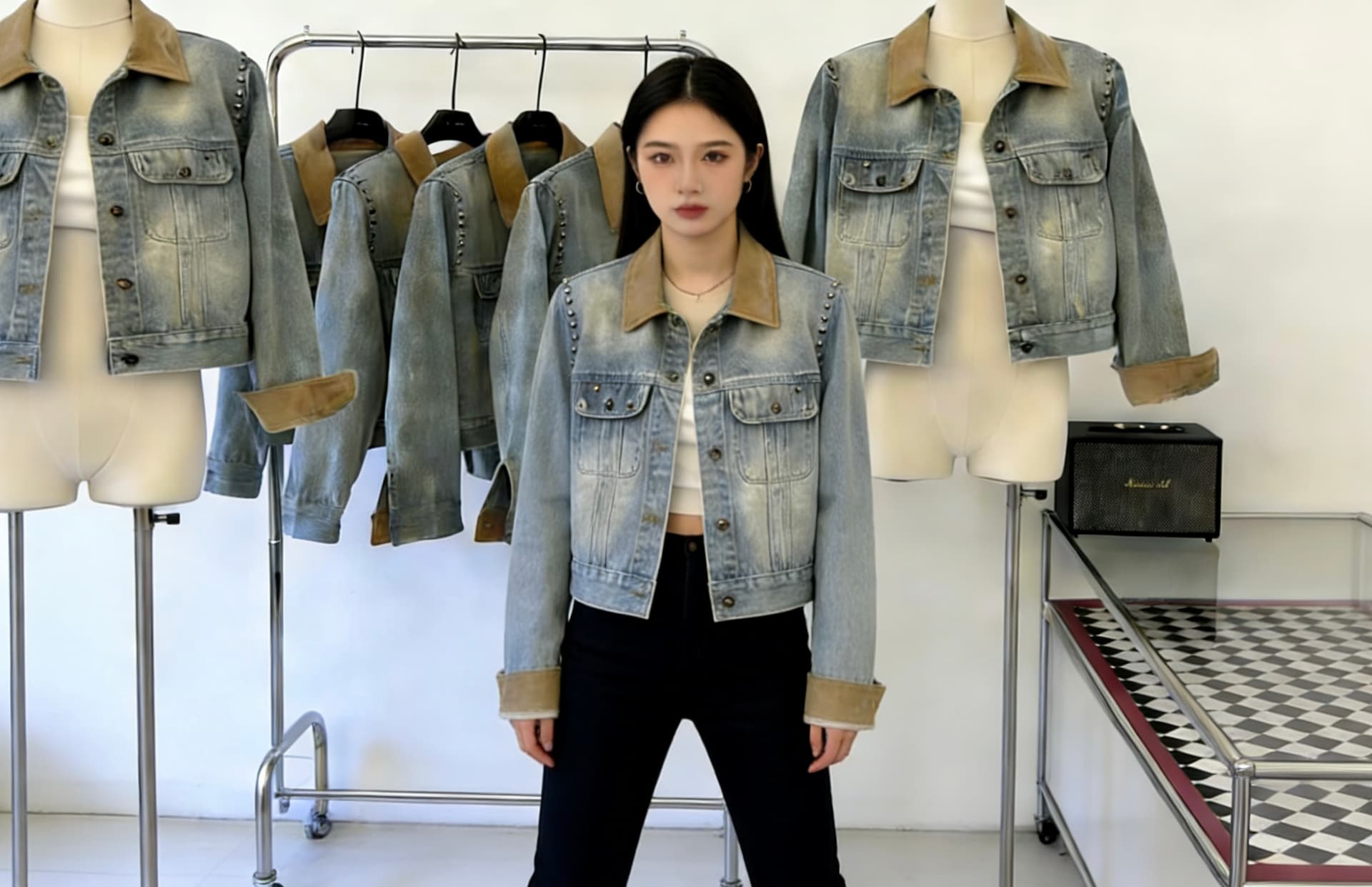 2026 새로운 무거운 작업 데님 재킷 상세 이미지 3