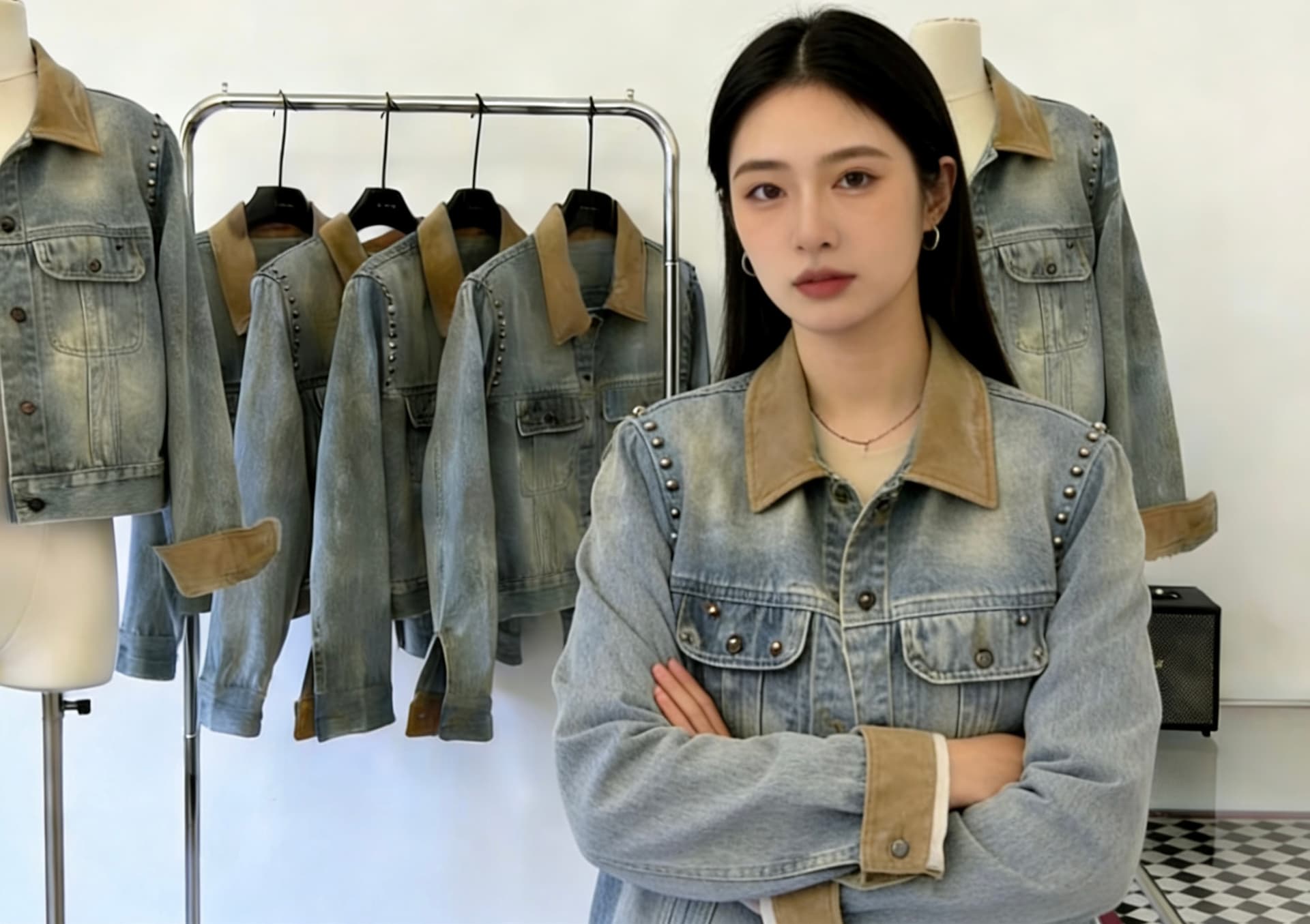 2026 새로운 무거운 작업 데님 재킷 상세 이미지 6