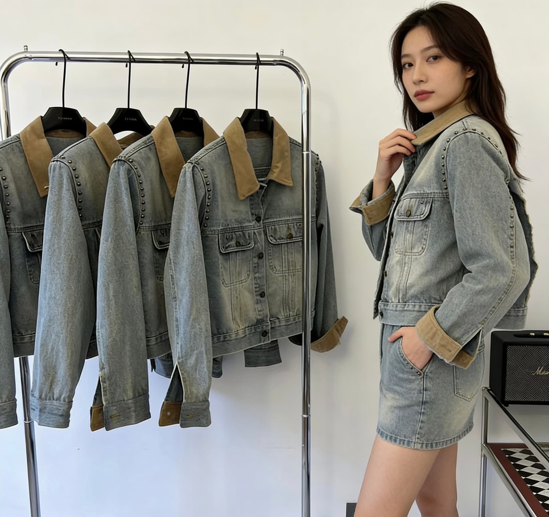 2026 새로운 무거운 작업 데님 재킷 상세 이미지 8