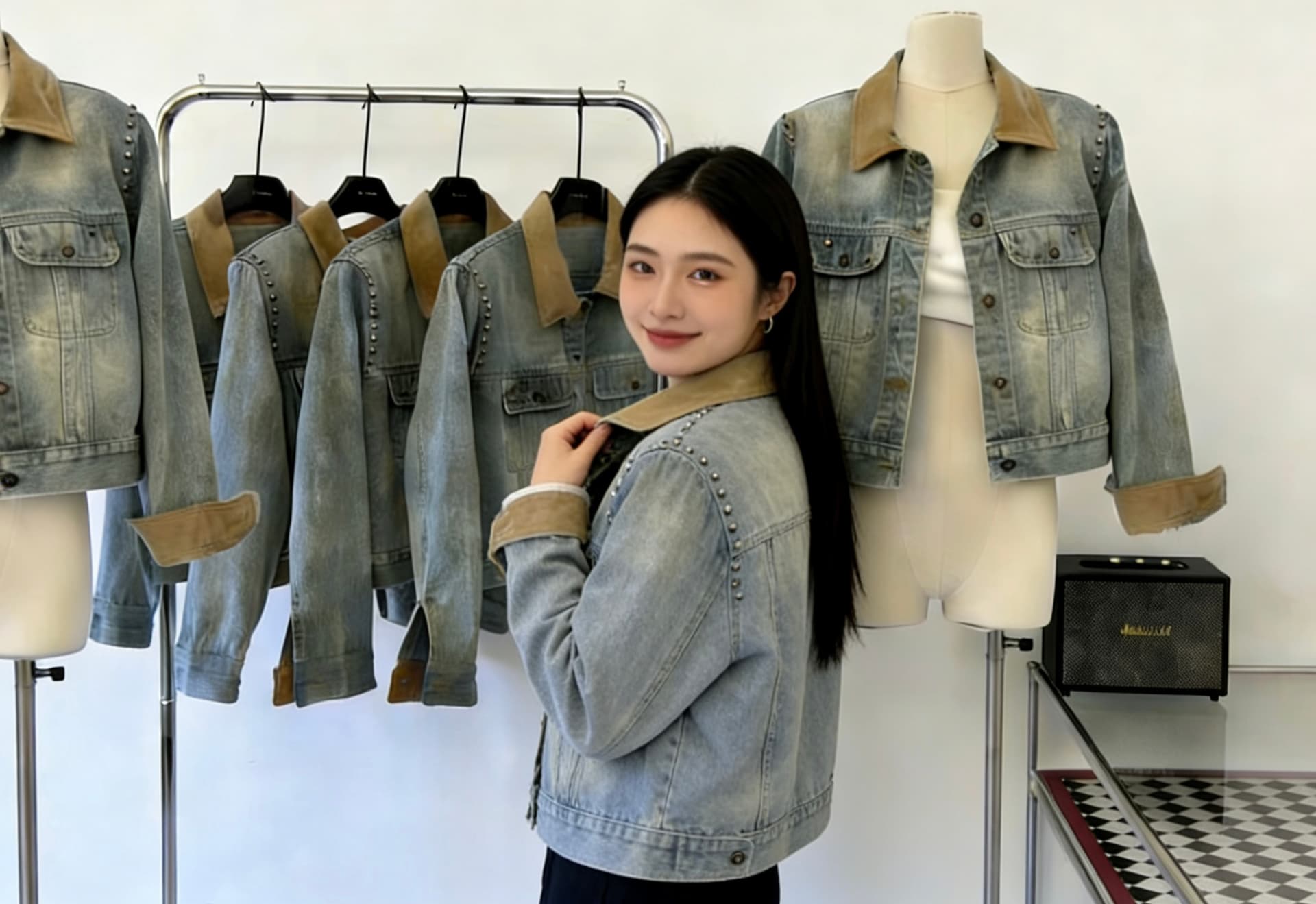 2026 새로운 무거운 작업 데님 재킷 상세 이미지 4
