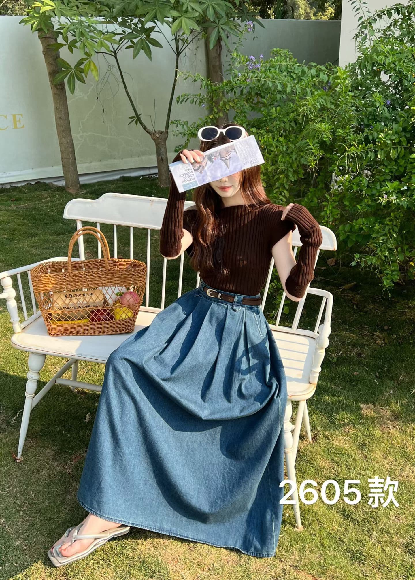 높은 품질 백퍼센트 데님 스커트 항상 도착 중 10 가져 가라. 10 구성하다 상세 이미지 9