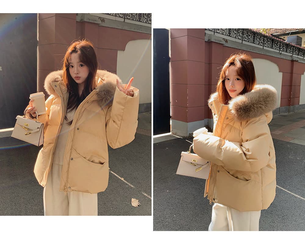 슈퍼 잘 생긴 아래 면화 의류 여성 겨울 2026 새로운 빅 사이즈 지방 mm 루즈핏 후드 두꺼운 쇼트 스타일 재킷 트렌디 상세 이미지 16