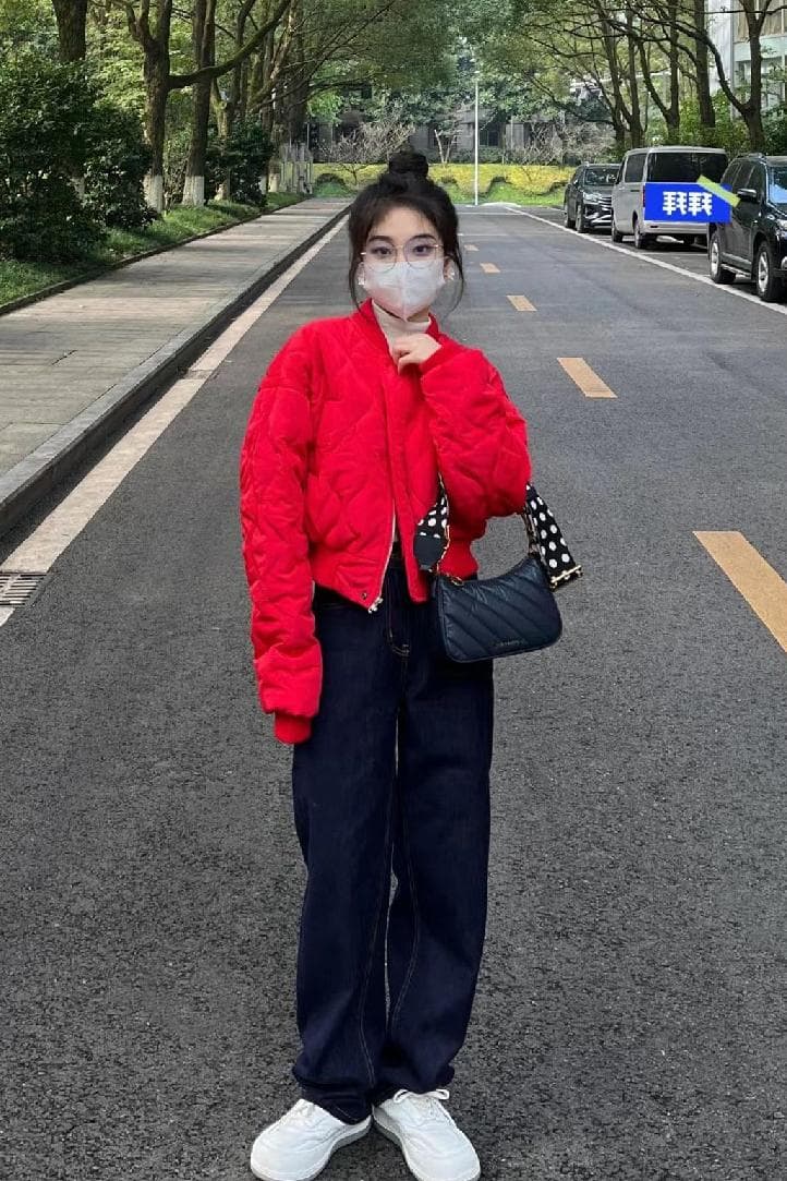 재킷 면 의류 야구 유니폼 레트로 느긋한 부드러운 여성 가을 스웨터 오픈 가디건 루즈핏 외부 가져 가라. 쇼트 스타일 다운 외투 상세 이미지 1