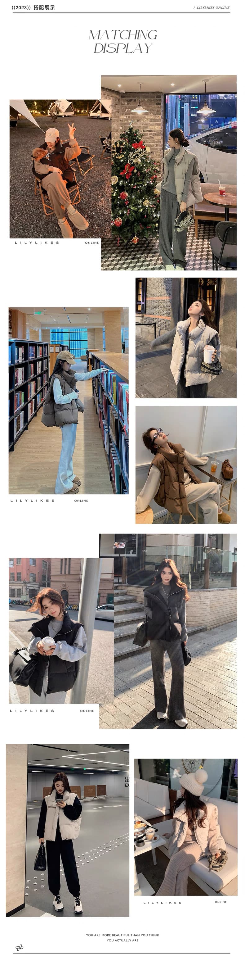 lilylikes 아래 면화 의류 작은 유럽 패키지 새로운 한국 스타일 루즈핏 스탠드 칼라 워싱 고급 빗질된 면 베스트 여성 코트 상세 이미지 16