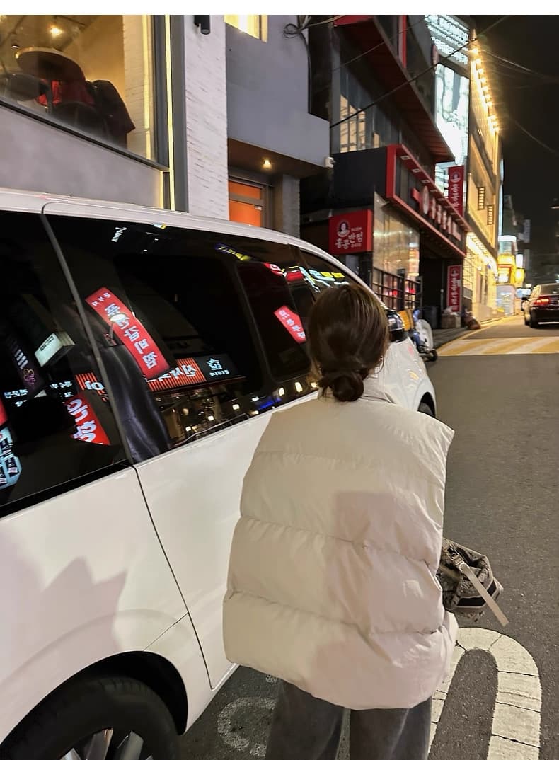 lilylikes 아래 면화 의류 작은 유럽 패키지 새로운 한국 스타일 루즈핏 스탠드 칼라 워싱 고급 빗질된 면 베스트 여성 코트 상세 이미지 29