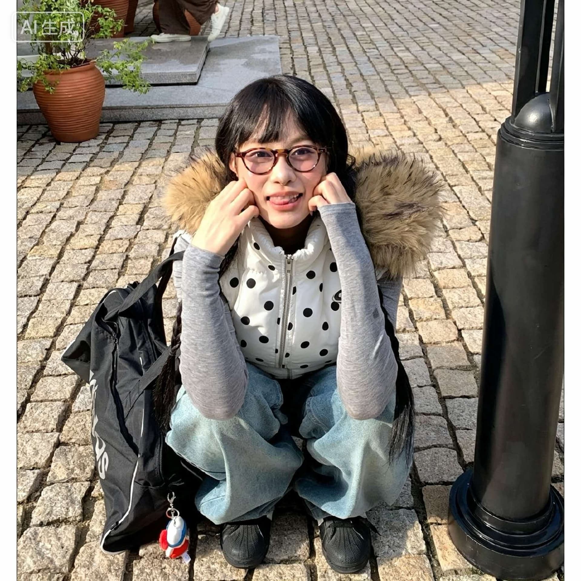 아메리칸 도트 무늬 탈착식 모자 민소매 면 베스트 여성 레저 모피 칼라 수 있습니다. 철거 스택 착용 재킷 상세 이미지 13
