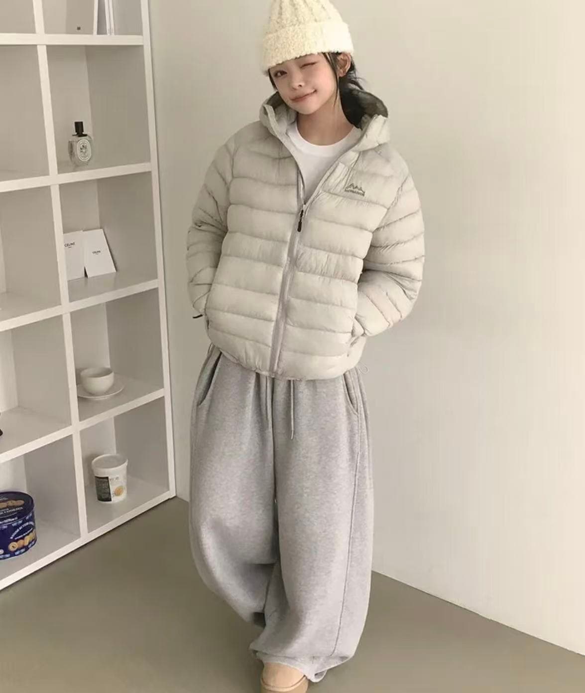 빅 사이즈 면 의류 여성 겨울 새로운 얇고 가벼운 후드 작은 목화 진딧물 한국 스타일 루즈핏 패션 보온 면 옷 재킷 상세 이미지 6