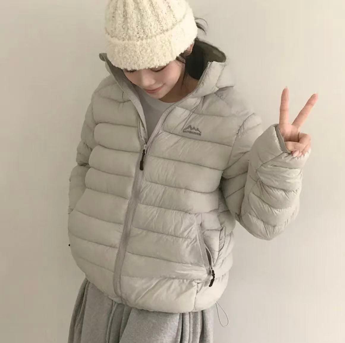 빅 사이즈 면 의류 여성 겨울 새로운 얇고 가벼운 후드 작은 목화 진딧물 한국 스타일 루즈핏 패션 보온 면 옷 재킷 상세 이미지 7
