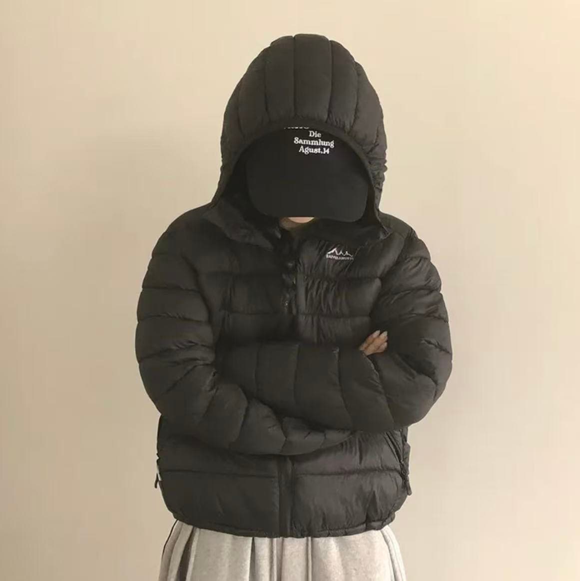 빅 사이즈 면 의류 여성 겨울 새로운 얇고 가벼운 후드 작은 목화 진딧물 한국 스타일 루즈핏 패션 보온 면 옷 재킷 상세 이미지 10