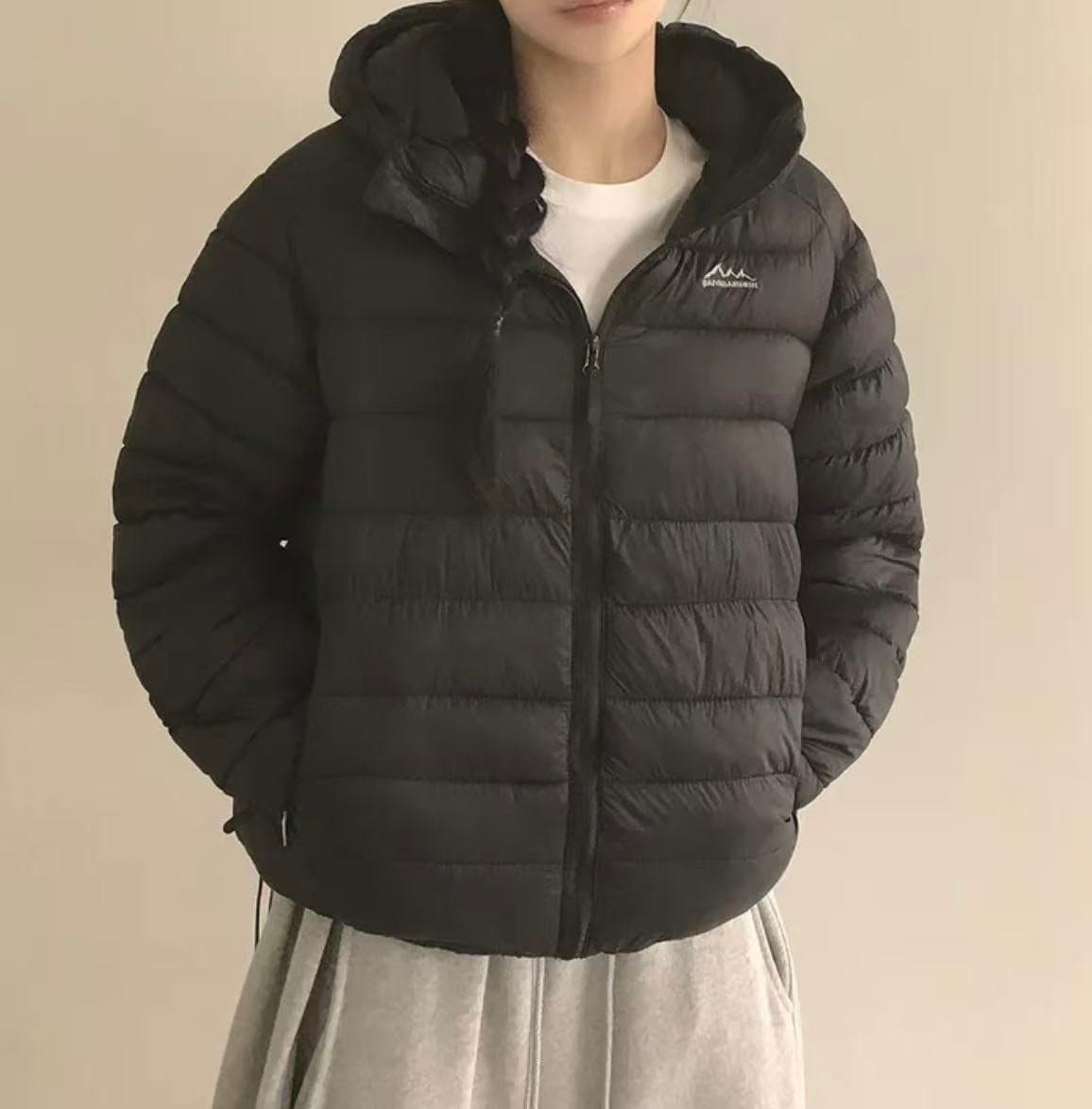 빅 사이즈 면 의류 여성 겨울 새로운 얇고 가벼운 후드 작은 목화 진딧물 한국 스타일 루즈핏 패션 보온 면 옷 재킷 상세 이미지 11