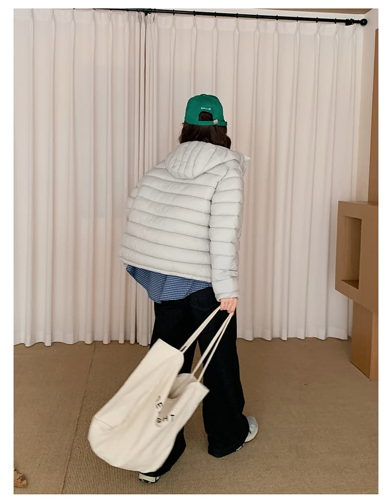 빅 사이즈 면 의류 여성 겨울 새로운 얇고 가벼운 후드 작은 목화 진딧물 한국 스타일 루즈핏 패션 보온 면 옷 재킷 상세 이미지 17