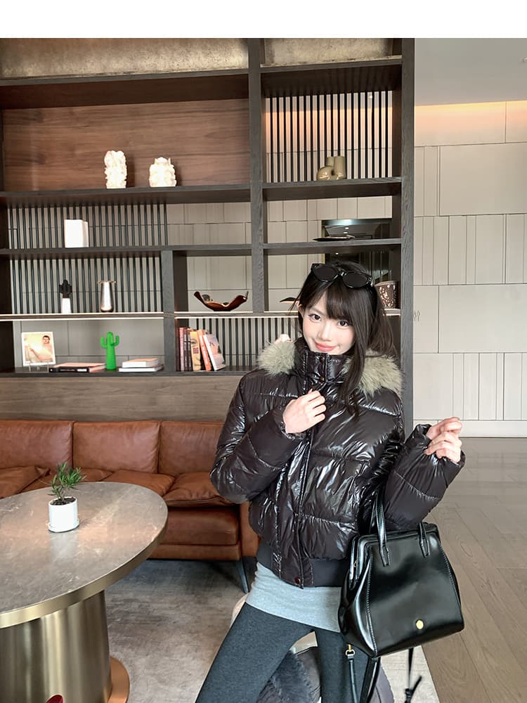 2026 한국 스타일 사설 서비스 아메리칸 레트로 밝은 얼굴 방수 오염 방지 몸매 가꾸기 작은 키 아래 면화 의류 두꺼운 재킷 상세 이미지 5