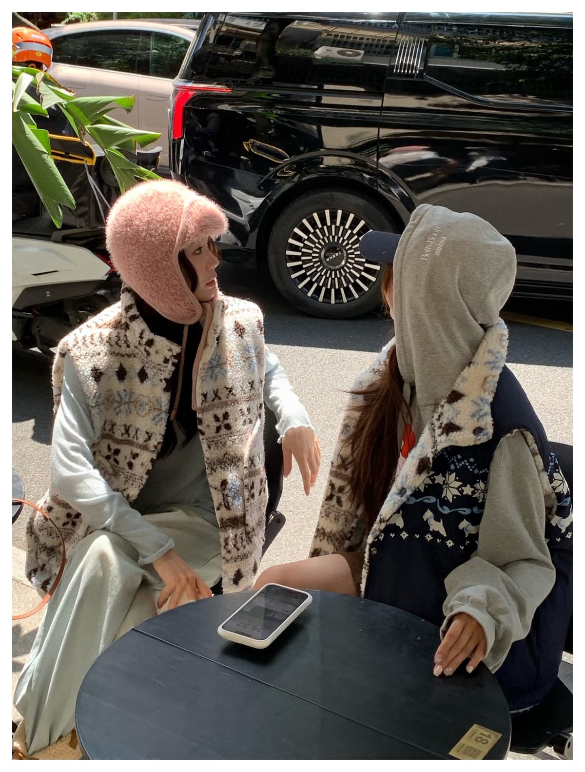 아메리칸 레트로 공정한 섬 양면 착용 베스트 남녀 배색 두꺼운 보온 개 눈 무늬 재킷 겨울 상세 이미지 18