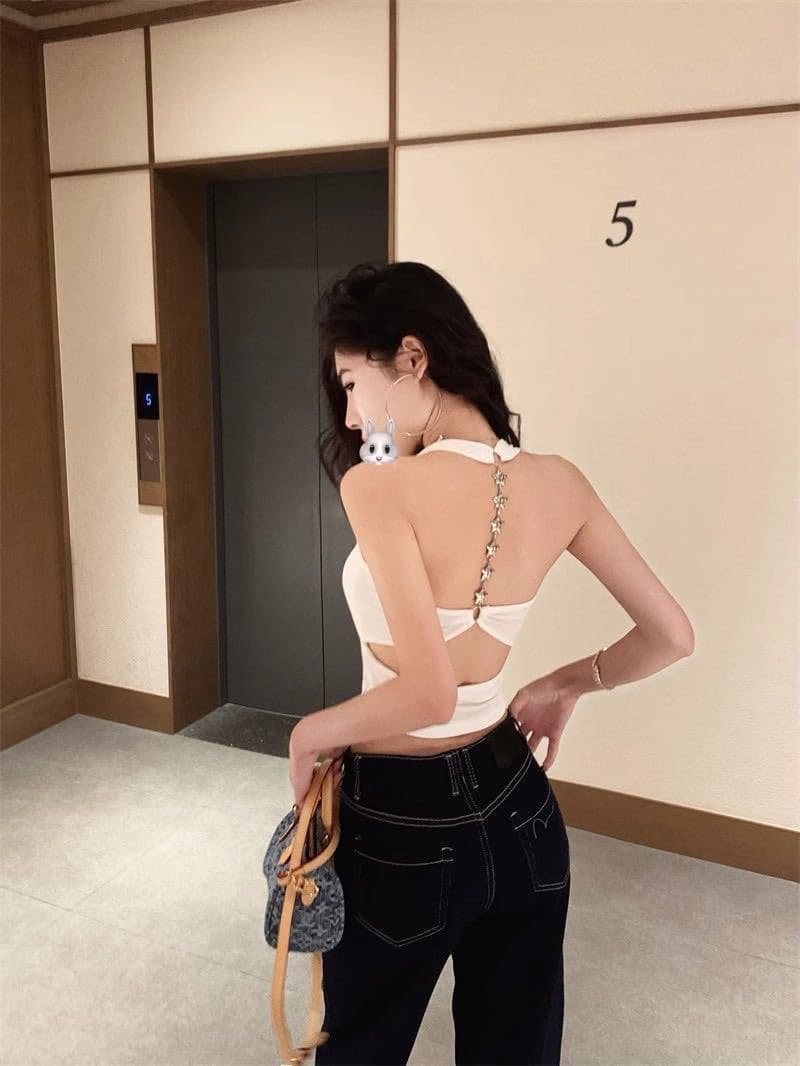 행침 목 백리스 섹시함 캐미솔 여름 인사이드 가져 가라. 아름다움 뒤로 브래지어 하나 벨트 가슴 패드 민소매 맨위 상세 이미지 1