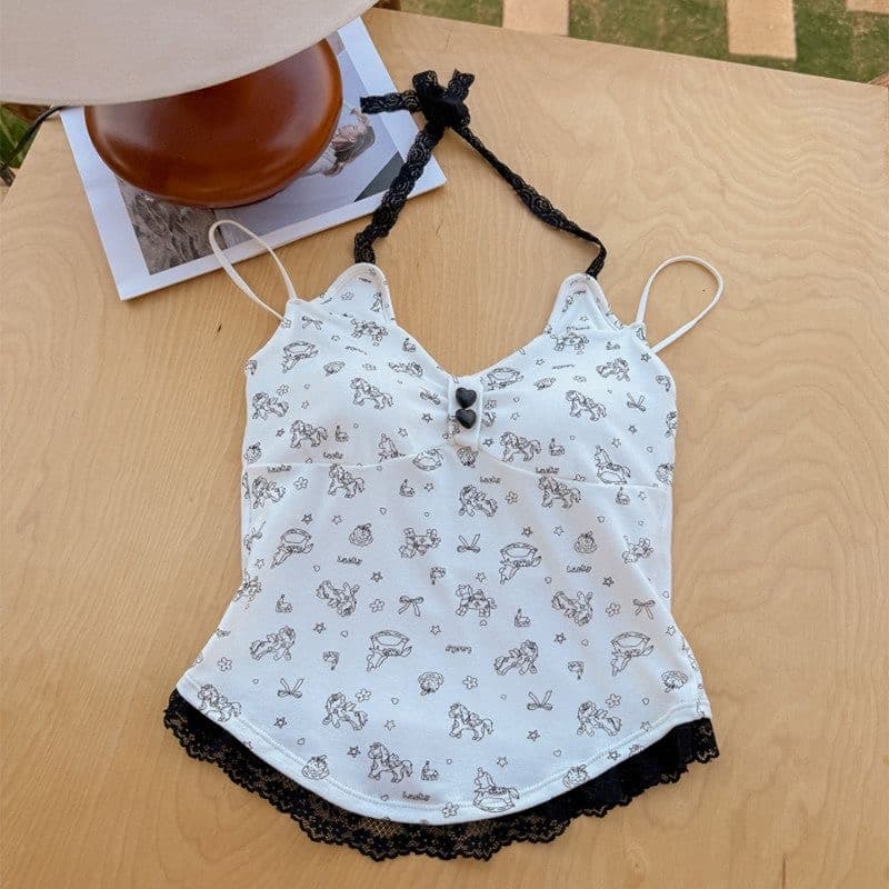 행침 목 스타일 순수한 욕망 꽃무늬 슬립 여성 여름 벨트 가슴 패드 섹시함 핫걸 쇼트 스타일 만나는 인사이드 잡아라. 의류 외출용 한 상세 이미지 15