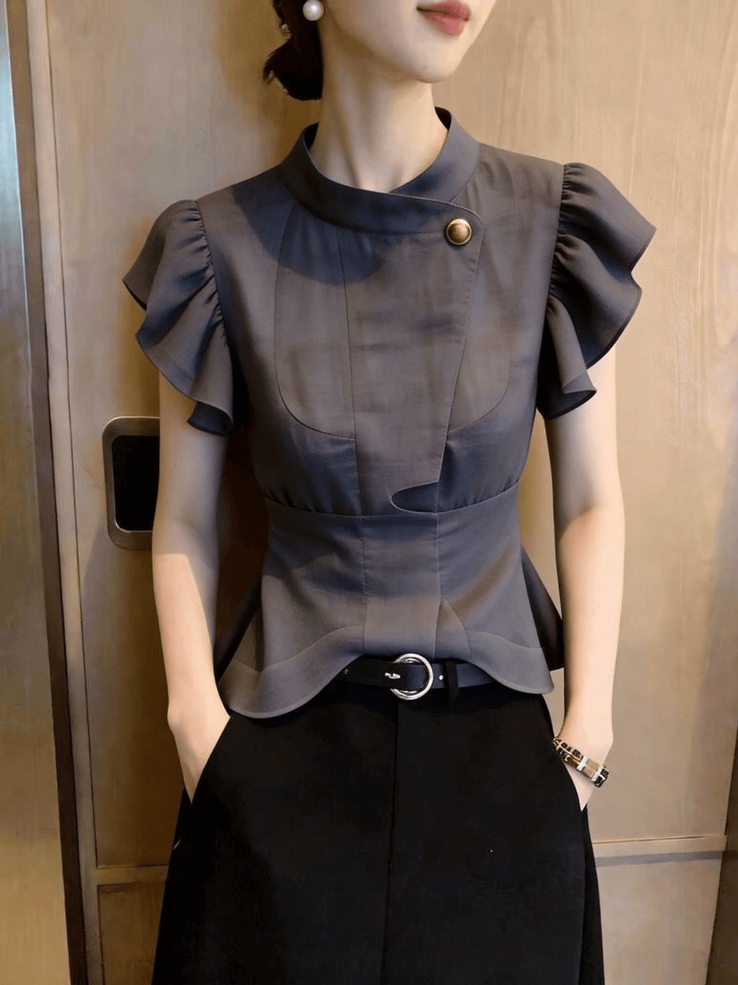 고유 한 아름다운 슈퍼 잘 생긴 맨위 여성 2026 년 여름 새로운 프랑스식 디자인 센스 작은 대중 패션 품격 여성 의류 상세 이미지 5