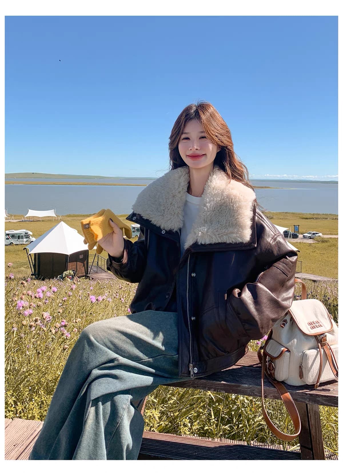 한 부서 큰 모피 칼라 pu 가죽 다운 재킷 여성 2026 겨울 쇼트 스타일 루즈핏 두꺼운 오토바이 가죽 재킷 재킷 상세 이미지 19